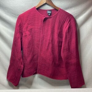 Eileen Fisher pink blazer with magnetic closure size medium